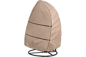ULTCOVER Patio Hanging Egg Chair Cover - Waterproof Outdoor Double Seat Swing Egg Chair with Stand Cover 66W x 43D x 68H inches
