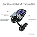 FM Transmitter, Otium Bluetooth Wireless Radio Adapter Audio Receiver Stereo Music Tuner Modulator Car Kit with USB Char