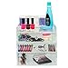 Acrylic Cosmetic Organizer with 3 Drawers, Removable Dividers and Top Shelf by D'Eco