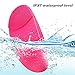 Kingta Silicone Waterproof Makeup Facial Brush,Cleanser and Massager-Dirt, Oil, and Sweat Removal(Pink)
