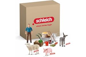 Schleich Farm World - Animal Feeding Playset for Boys and Girls - Farm Animal Toys for Imaginative Play - Kids Ages 3+| 72287