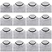 iWenSheng 14pcs Black Gothic Stretch Henna Tattoo Choker Collar Charm Pendant Necklace for 80s 90s (Pack of 14pcs Velvet Style-Silver)