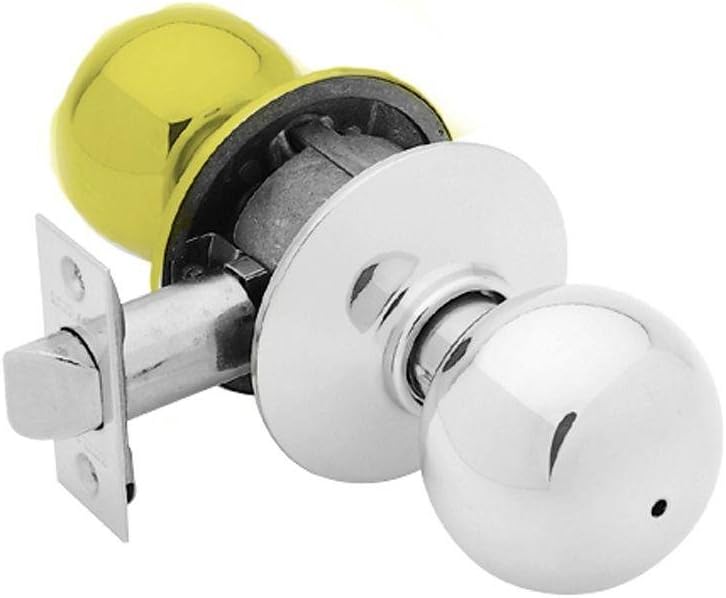 Schlage Lock Company F40 ORB 505/625 Schlage F40 ORB 605/625 Orbit Privacy Knob, Polished Brass/Polished Chrome