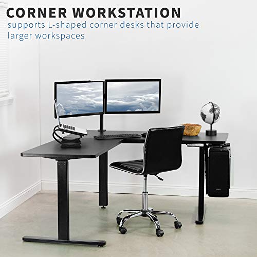 VIVO Electric MultiMotor Height Adjustable Corner 3 Leg Standing Desk