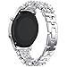 Handygear Band Compatible with Gear S3 Frontier Classic Galaxy Watch 46mm, 22mm Handmade Bling Crystal Rhinestone Diamonds Bracelet Strap Replacement Band Samsung Gear S3 (BD Silver, 22mm)