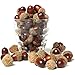 MyGift 100-Piece Brown Assorted Artificial Acorn Caps, Fall Autumn Vase Filler and Rustic Seasonal Decorations