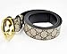 HE-products G-Style unisex Business Casual Belt [3.8CM] (Brown with gold buckle, 115CM[Waist 33-35])