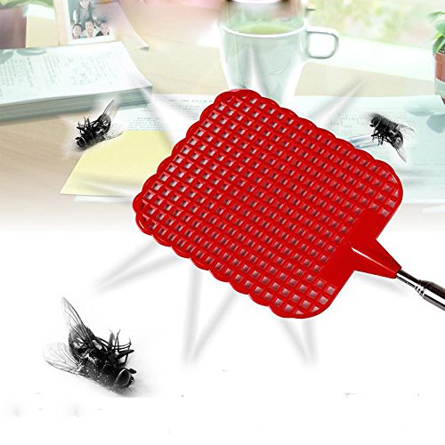 CMrtew Plastic Telescopic Extendable Fly Swatter Prevent Pest Anti Mosquito Pest Reject Insect Killer Tool Fly Swatter Beat (Random)
