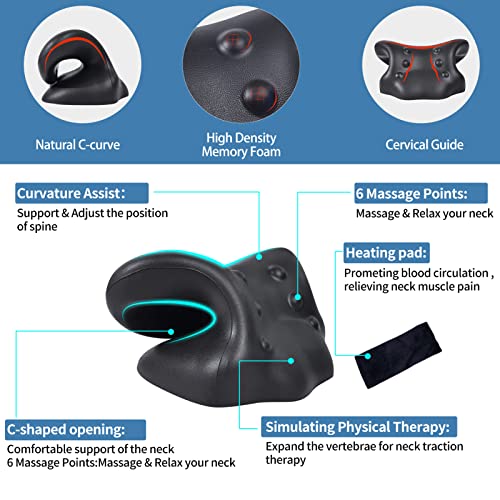 TALVADI Neck Stretcher Cervical Traction for Pain Relief with Graphene