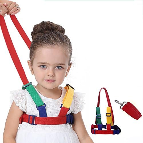 SCWYF Toddler Leash Harness, Kid Keeper &amp; Baby Safety Harness Belt, Chest Sizes Adjustable Used for 1-7 Olds Child ( Red)