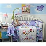 SoHo Baby Crib Nursery Bedding 10Pc Set, Lavender