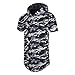 UNRESTRAINED Mens Shirt Short Sleeve Side Zip Urban Clothing For Men Navy Blue S