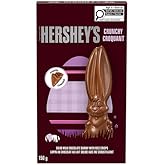 HERSHEY'S Crunchy Milk Chocolate Bunny with Rice Crisps, 150g – Perfect Easter Basket Stuffer