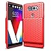 Hyperion LG V20 Extended Battery Case With Honeycomb TPU Design And Active Shock Absorption (Red)