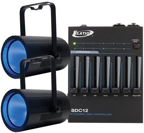 ADJ American DJ COB Cannon Wash Light 2-Pack w/DMX Controller & Cables