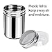 Powdered Sugar Shaker With Lid 3Pack, Stainless Steel Mesh Powder Shaker Duster For Cinnamon Sugar Pepper Powder Cocoa Flour
