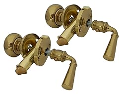 QCAA Solid Brass Storm Door Latch, Polished