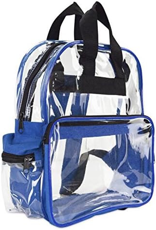 ProEquip Travel Bag Clear Unisex Transparent School Security Backpack Book Bag (Royal)