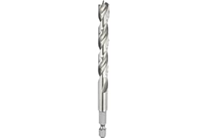 HARFINGTON Brad Point Drill Bits 9mm(3/8") Dia 1/4" Hex Shank Drill Metric Brad Point 3.19 Drilling Depth Spiral Twist Drill 