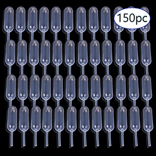 LanMa 150pcs Cupcakes Pipettes 4mL Plastic Pipettes Squeeze Transfer Pipettes for Strawberries Chocolate Ice Cream Mini Dropper