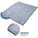 Sleeping Bag Envelope Lightweight Comfort with Compression Sack for 4 Season Camping Blue