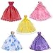 5pcs Barbie Handmade Fashion Wedding Party Gown Dresses for Girl's Birthday Gift Xmas Gift