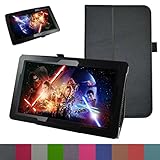 10.6" Fusion5 108 Octa Case,Mama Mouth PU Leather Folio 2-Folding Stand Cover for 10.6" Fusion5 108 Octa Core Android 5.1 Lollipop Tablet PC,Black