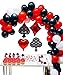 Casino Party Decoration Supplies Set: Casino Balloons,Black, Red,White Latex Balloon with Casino Confetti for Casino Theme Party,Las Vegas Themed Parties,Casino night,Poker Events