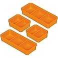 Klein Tools 54810MB MODbox Replacement Bins, Full or Half-Width Modular Storage for Short Component Boxes, Small Parts Organizer, 4-Pack