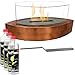 Sunnydaze Copper Barco Ventless Tabletop Bio Ethanol Fireplace with Fuel