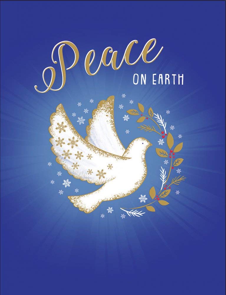 Piccadilly Greetings Modern Christmas Card Open - 8 x 6 inches