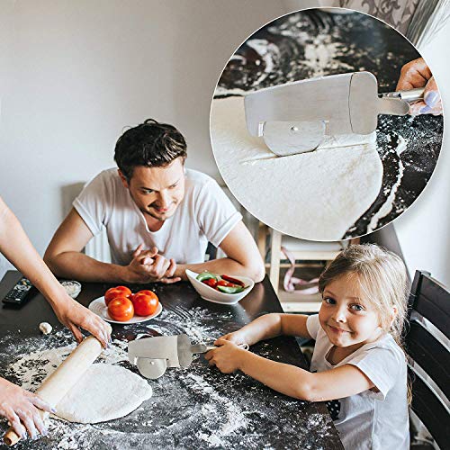 EldHus 4 in 1 Pizza Cutter Wheel, Stainless Steel Pizza Shovel Slicer Sharp Blade Dishwasher Safe Easy to Clean - Thumbnail 5
