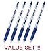 Pilot Juice Retractable Premium Gel Ink Roller Ball Pens, Ultra Fine Point,-0.38mm-Blue Black Ink,-Value Set of 5
