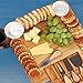 Bamboo Cheese Board - Wooden Charcuterie Serving Platter with Cutlery Server Knife Set Ceramic Bowls and Slate Chalk Labels & Markers - Perfect Gift Idea