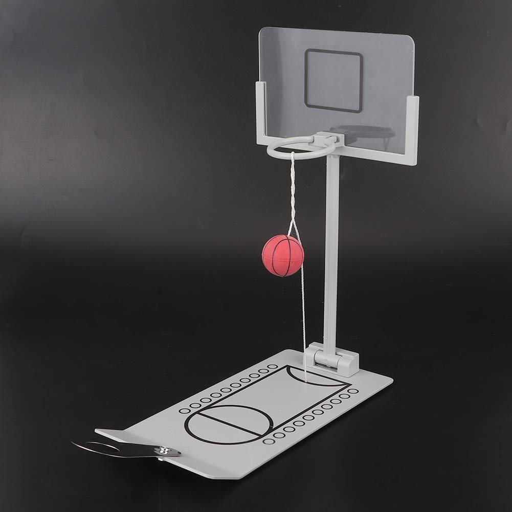 Mumusuki Mini Basketball Toy, Desk Toy Miniature Office Desktop Ornament Decoration Basketball Hoop Toy Board Game for Basketball Lovers