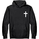 TQUEQRW Christian Sweatshirts for Men Christ Cross Pullover Hoodie Inspirational Faith Graphic Long Sleeve Sweatshirt