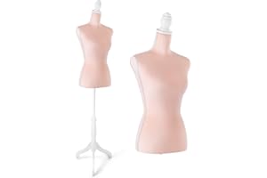 DRDINGRUI Dress Form, Female Mannequin Body with Stand, Pinnable Velvet Mannequin Torso