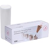Keenpioneer 18-Inch Piping Bags, Large Capacity | Biobased Disposable Cake Decorating Pastry Bag - Pack of 100 (Packaging May Vary)