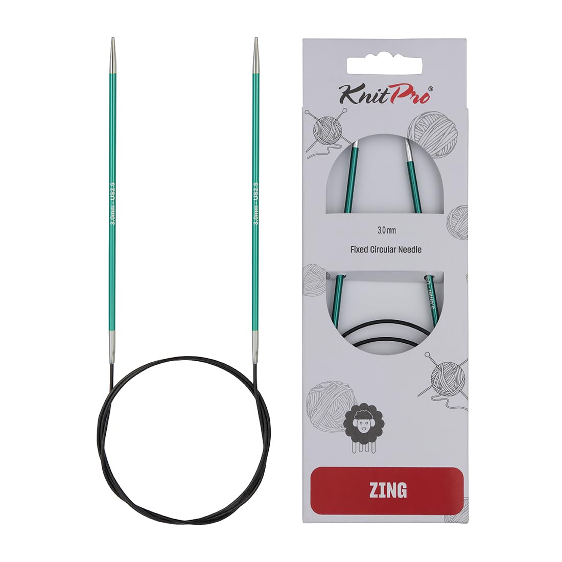 KnitPro Zing Fixed Circular Needles 32" (80cm) | Size 3.00mm