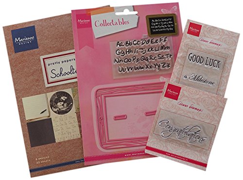 Marianne Design Schooltime UK Assorted Pack, Synthetic Material, Multicoloured, 21.3 x 15.5 x 2 cm