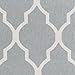 jinchan Curtains Grey Linen Living Room Drapes Light Filtering Moroccan Tile Print Drapes Bedroom Curtain Flax Textured Geometry Lattice Grommet for Dining Room 96 Inch Length 2 Panels