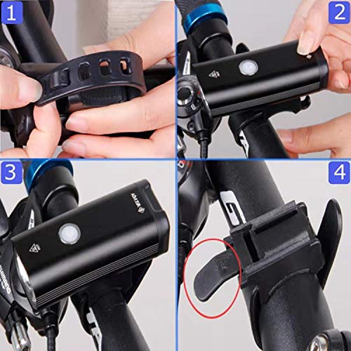 image for LZRYX Bicycle Headlight, USB Rechargeable 400 Lumen LED Bike Front Lig