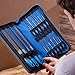 Vakman Tools 16 Piece Carbon-Steel File Set Great for Woodworking & Metalworking, Whittling Professional Hobby Project DIY Metal File Tool