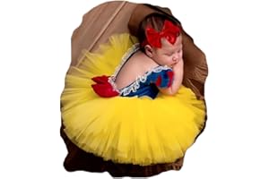 Ylsteed Newborn Photography Outfits Girls Newborn Photography Props Baby Girls Lace Romper with Tulle Skirt Infant Photo shoot Outfits Photo Props