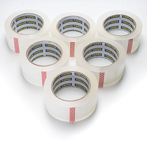Packing Tape Heavy Duty Packing Tape 6Pack Clear 2 in x 60 Yds by Teegan Tapes