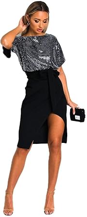 silver batwing dress