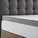Lucid 3 Inch Mattress Topper Twin – Memory Foam – Bamboo Charcoal Infusion – Cooling Ventilation – Hypoallergenic – CertiPur Certified Foam, White and Grey