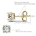 LIEBLICH Round Cut Cubic Zirconia Stud Earrings Stainless Steel Yellow Gold Plated Earrings Set 4 Pairs 3mm-6mm