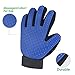 Pet Grooming Glove - Pet Glove Massage Magic Hair Remover - Perfect for Dogs & Cats with Long & Short Fur - Set of 2