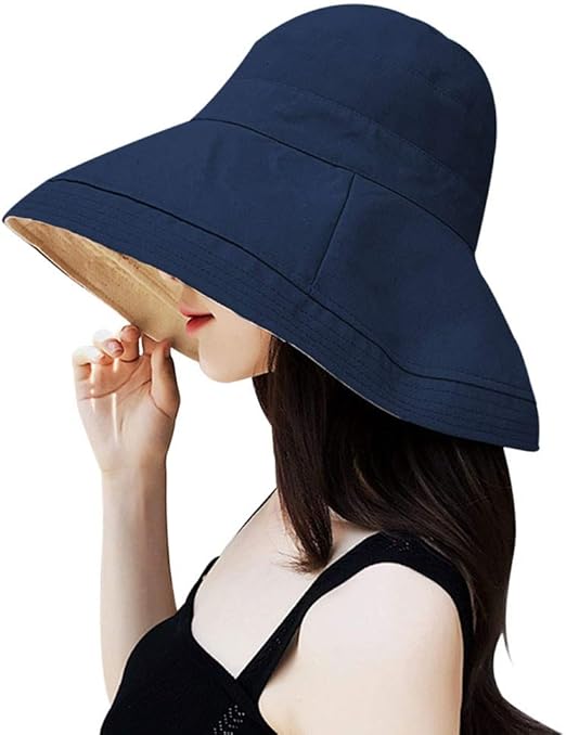 navy blue floppy sun hat